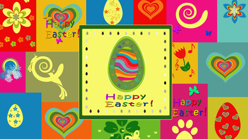 Easter Egg Collage — Yellow