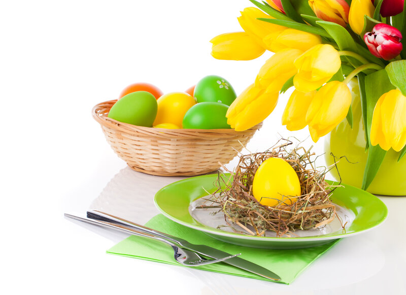 Easter Egg Nest on Plate
