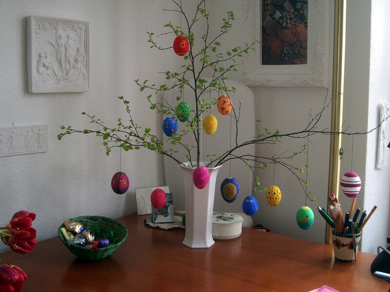 Easter Egg Tree on Table