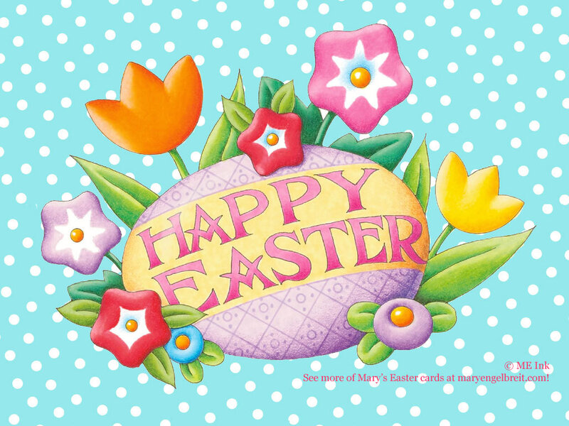 Easter Egg with Flowers — Blue
