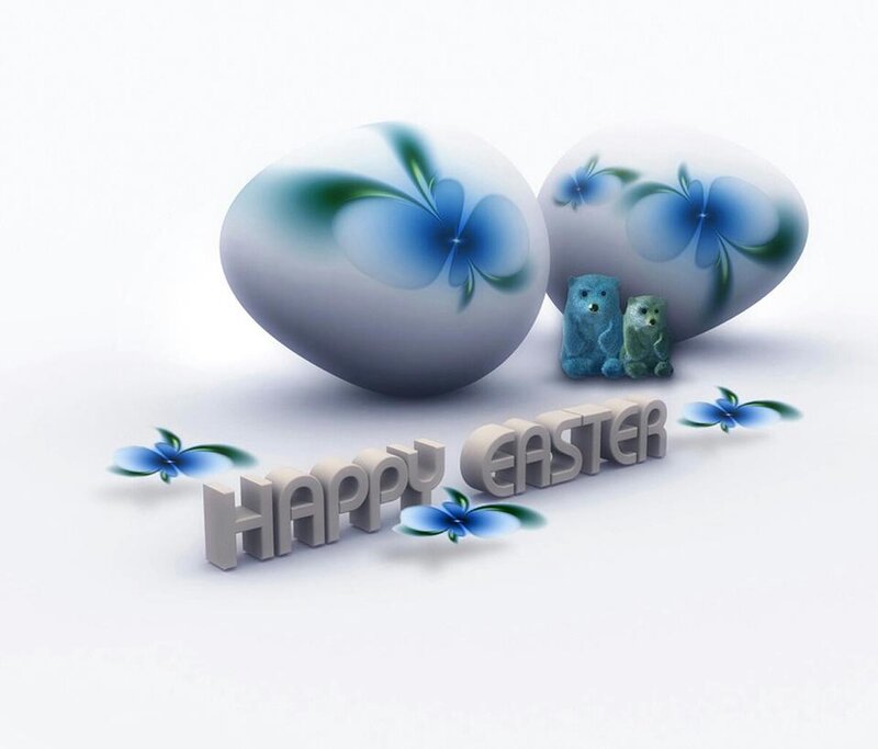 Easter Eggs and Bears — Blue