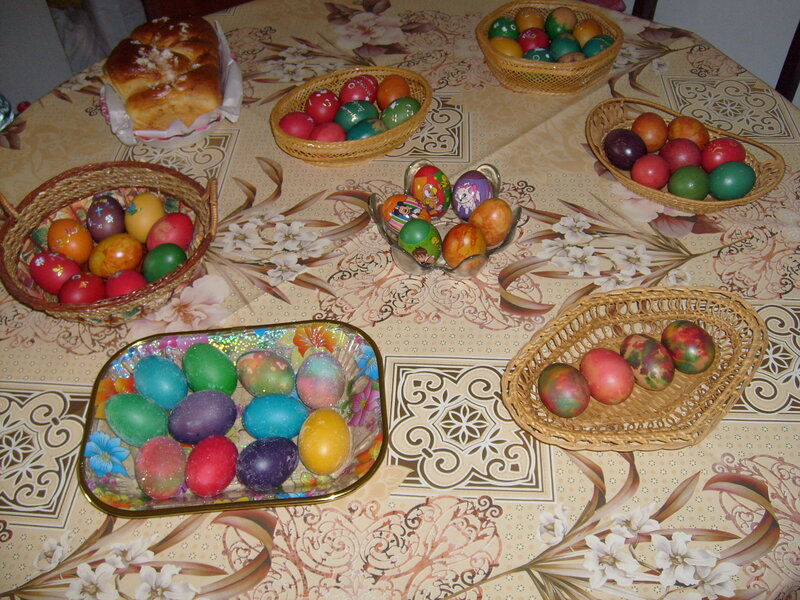 Easter Eggs and Bread — Beige