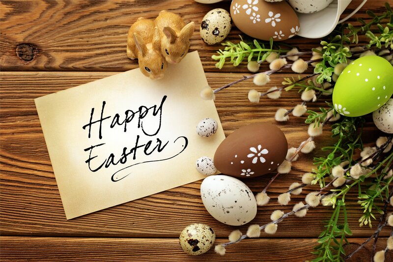Easter Eggs and Bunnies — Brown