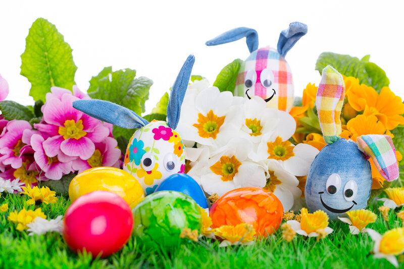 Easter Eggs and Bunnies — Green