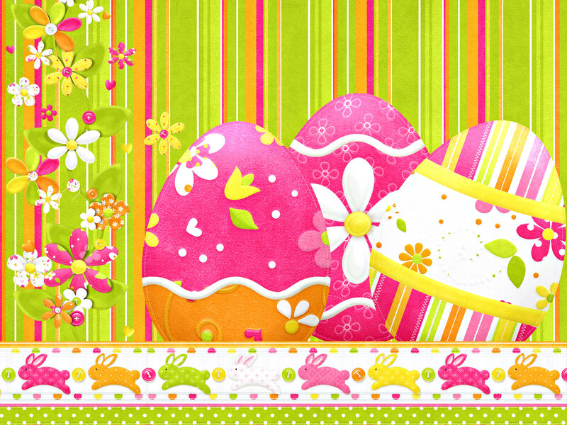 Easter Eggs and Bunnies — Pink