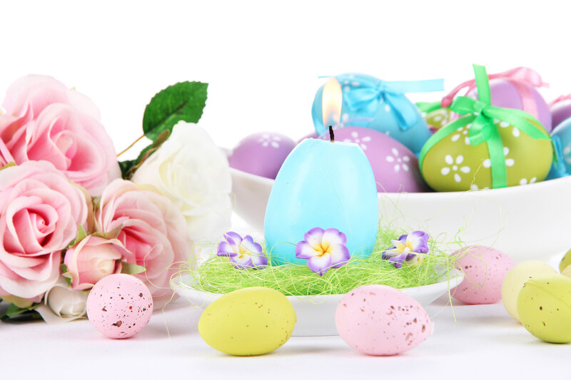 Easter Eggs and Candle