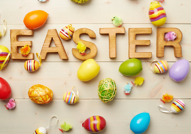 Easter Eggs and Chicks — Yellow
