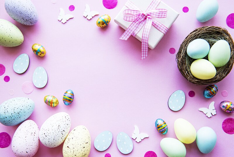 Easter Eggs and Gift Box