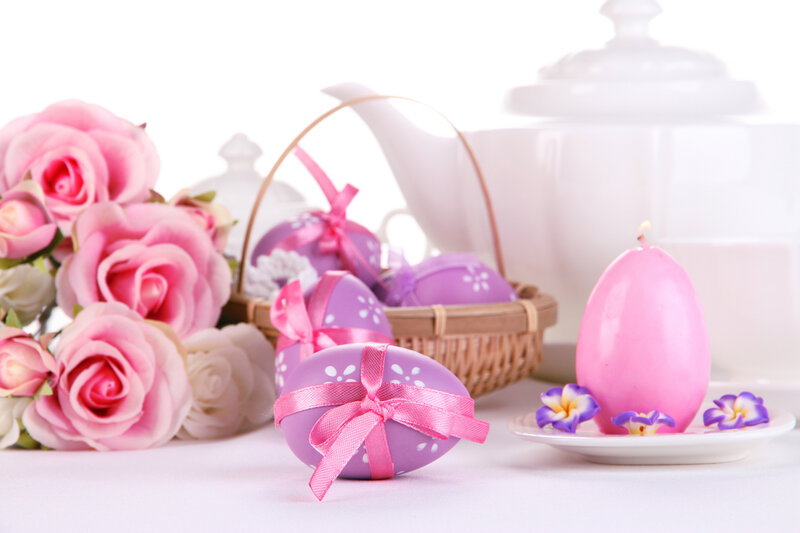 Easter Eggs and Roses — Pink, Festive