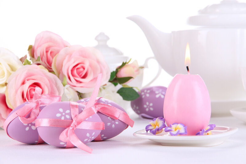 Easter Eggs and Roses — Pink, Serene