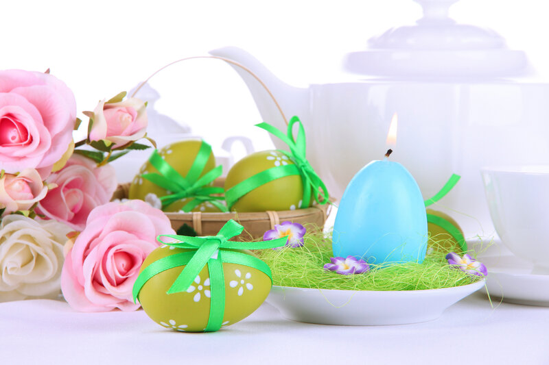 Easter Eggs and Roses — Pink