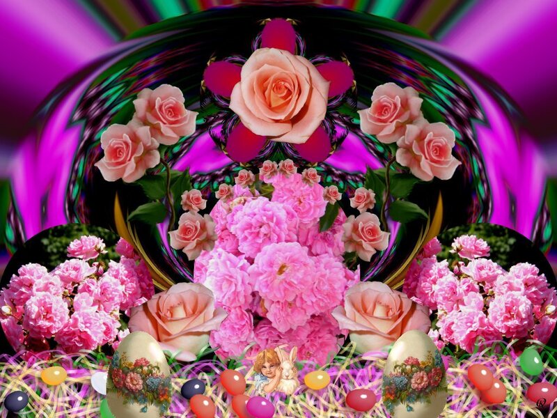 Easter Eggs and Roses