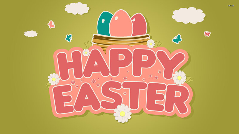 Easter Eggs in Basket — Green, Cheerful, Spring
