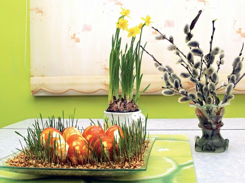 Easter Eggs in Grass — Green, Festive, Spring, Photograph