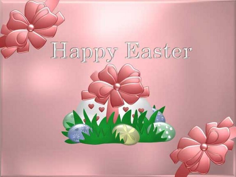 Easter Eggs in Grass — Pink