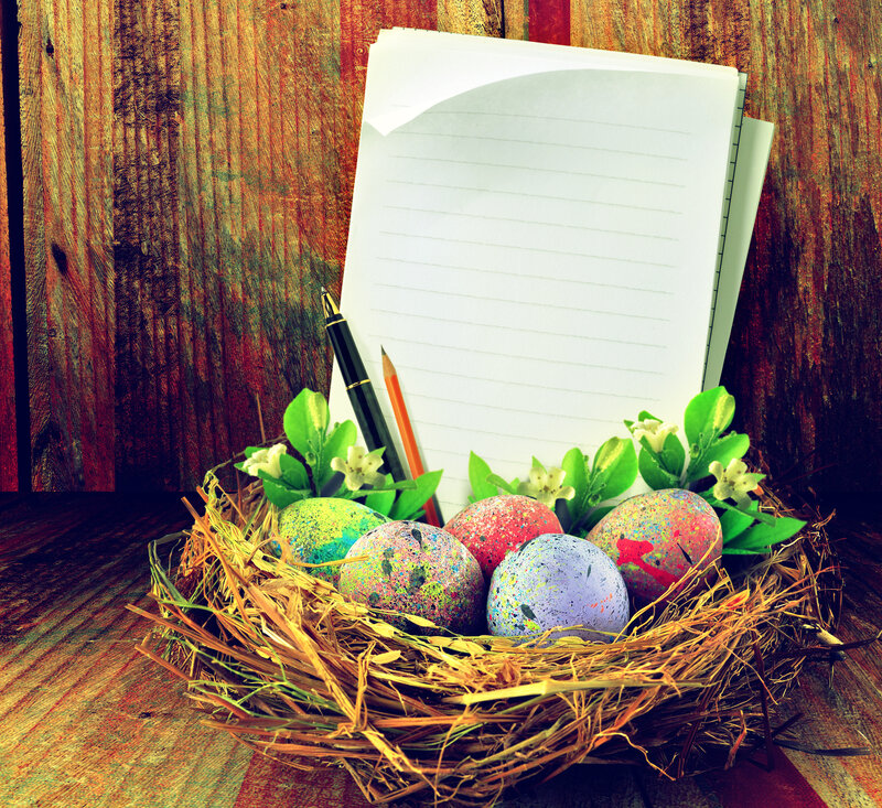 Easter Eggs in Nest — Brown