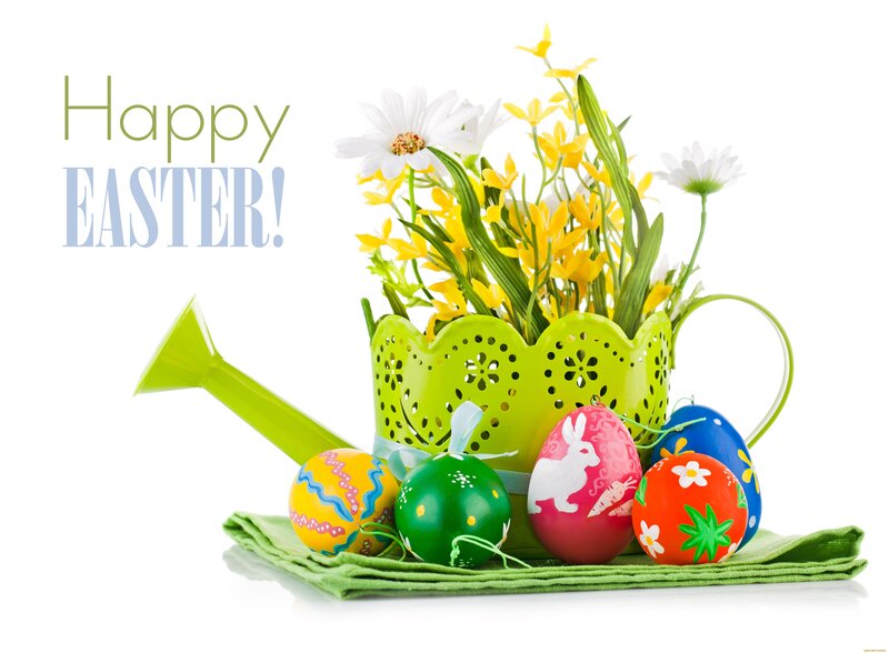 Easter Eggs in Watering Can