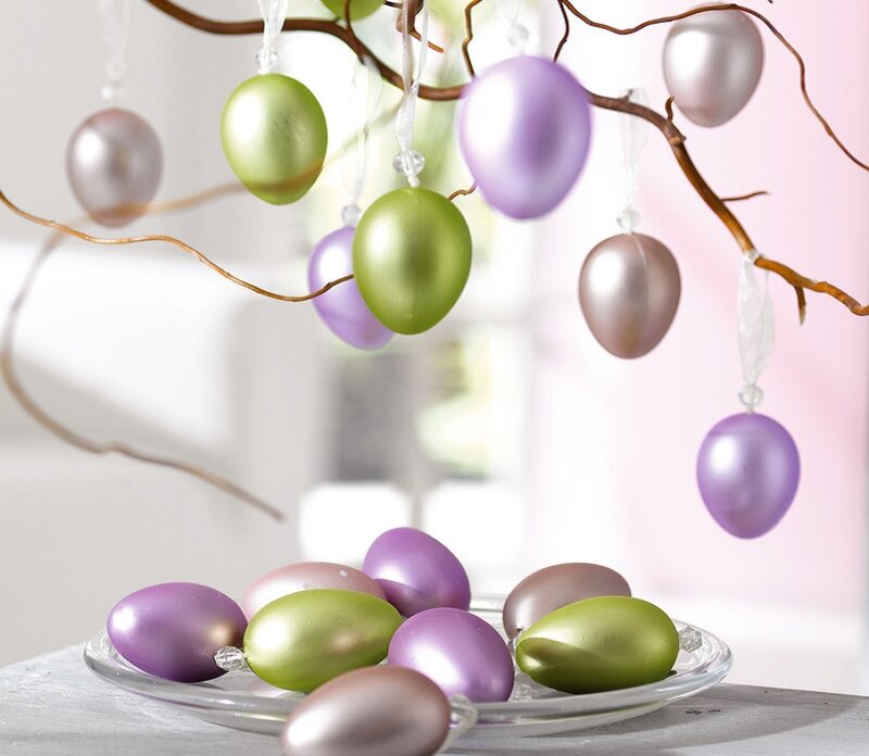 Easter Eggs on Branches — Purple