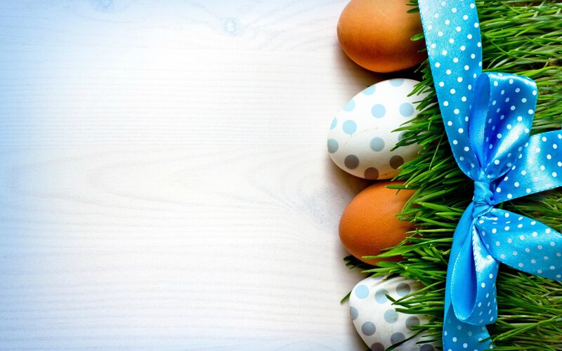 Easter Eggs on Grass