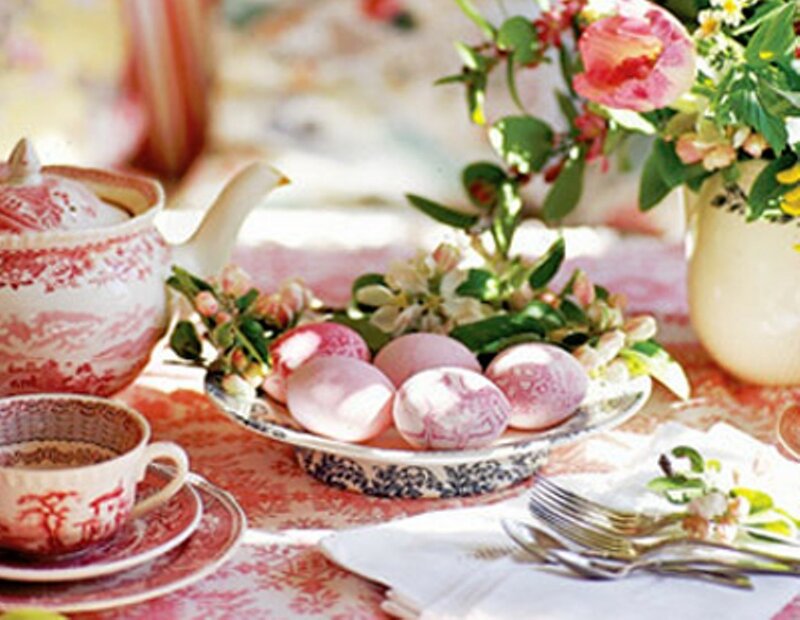 Easter Eggs on Table
