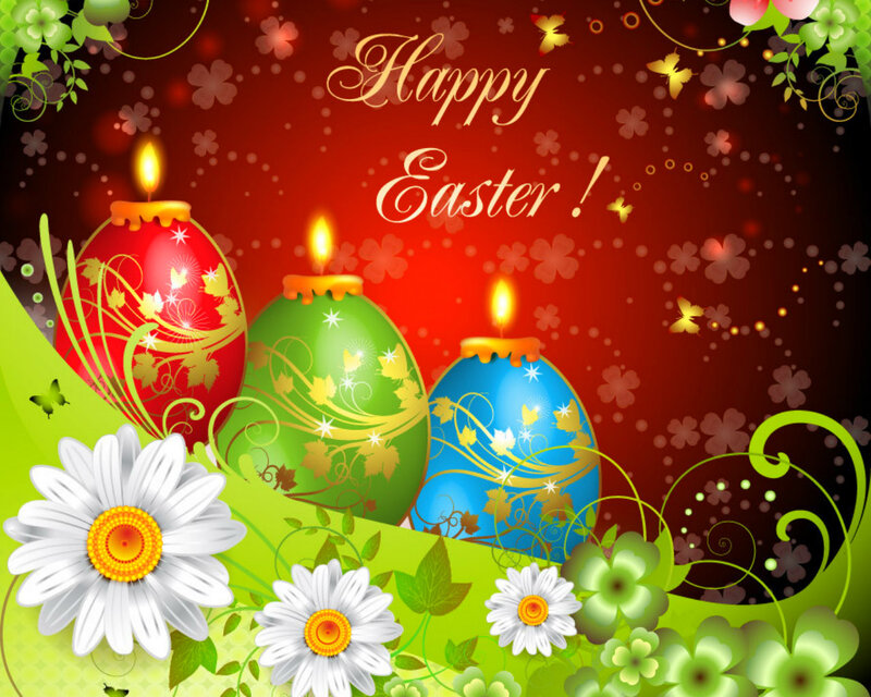 Easter Eggs with Candles