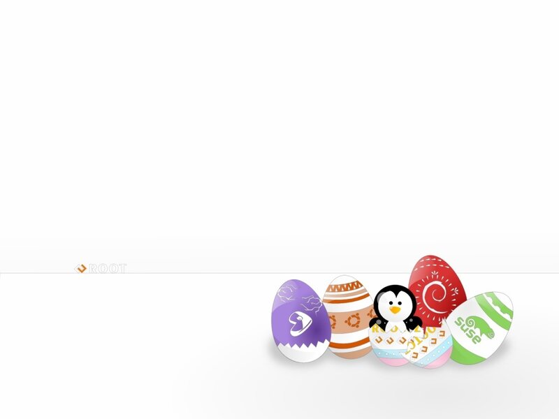 Easter eggs with penguin