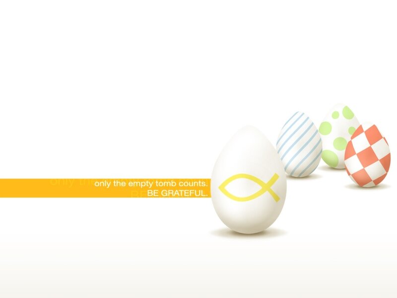 Easter eggs with religious symbol