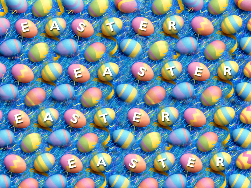 Easter Eggs with Text