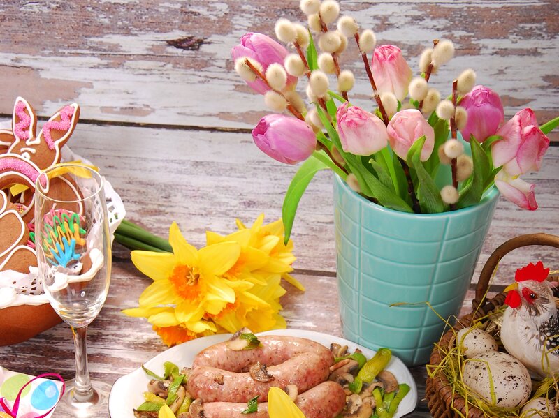Easter Food and Flowers