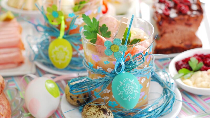 Easter Food Arrangement — Blue