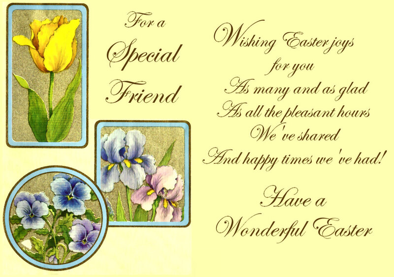 Easter Greeting Card — Yellow, Sentimental