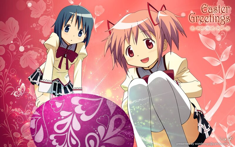 Easter Greetings from anime girls