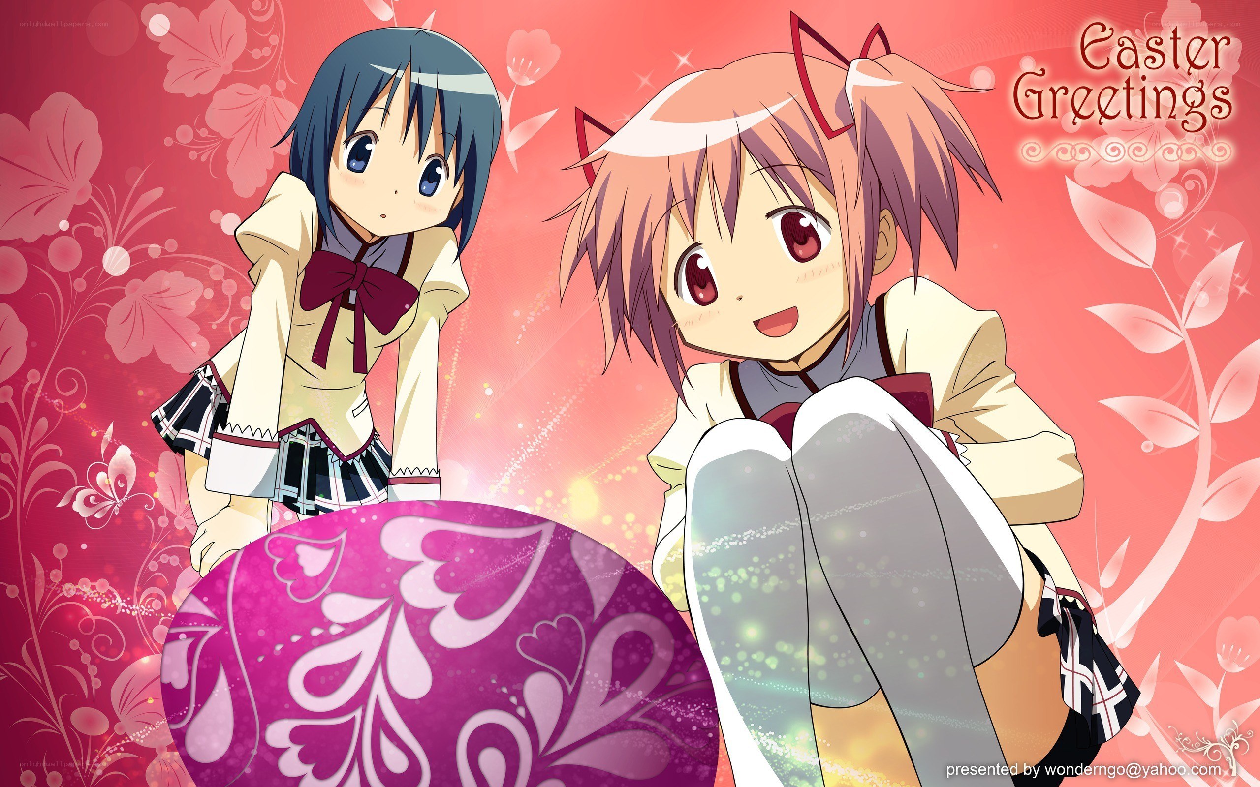 Easter Greetings from anime girls