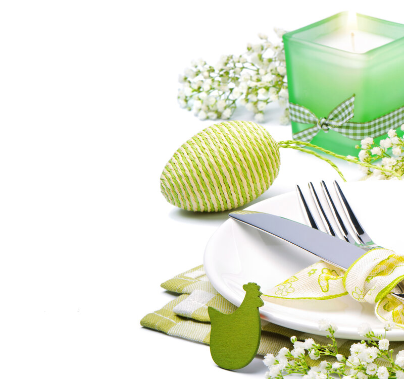 Easter Table Setting — White, Serene