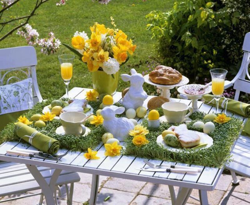 Easter Table Setting — Yellow