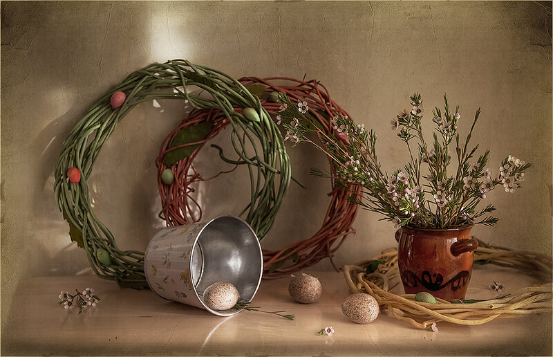 Easter Wreaths and Eggs