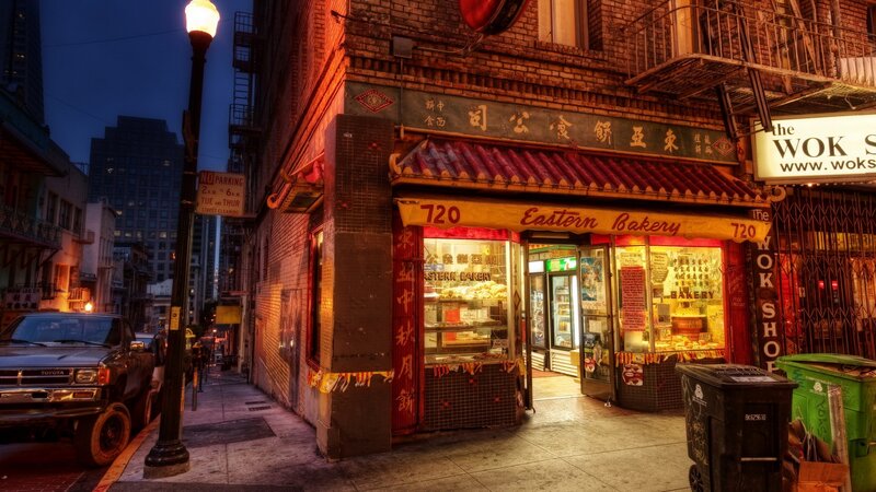Eastern Bakery at dusk