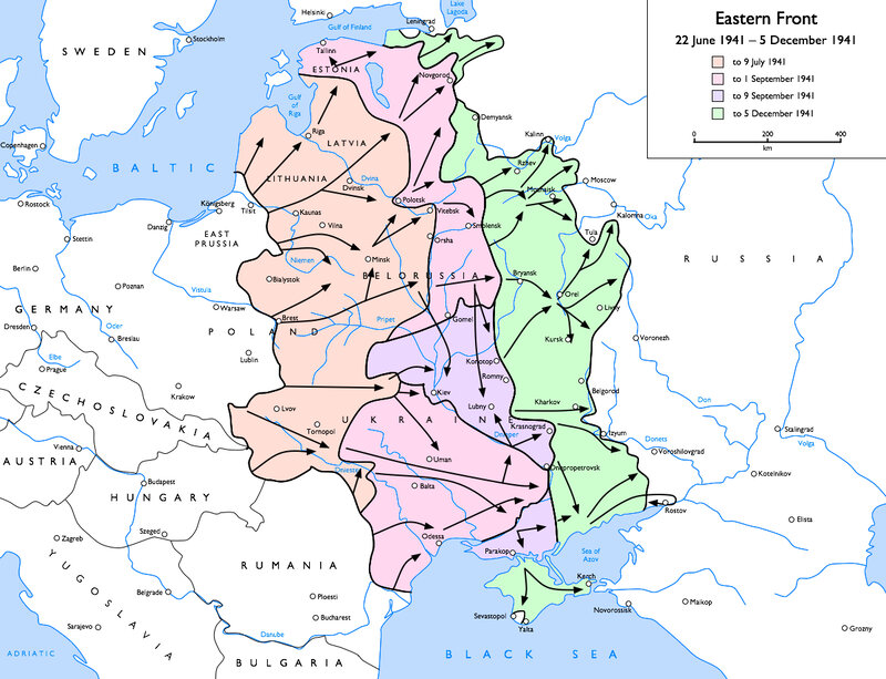 Eastern Front map 1941