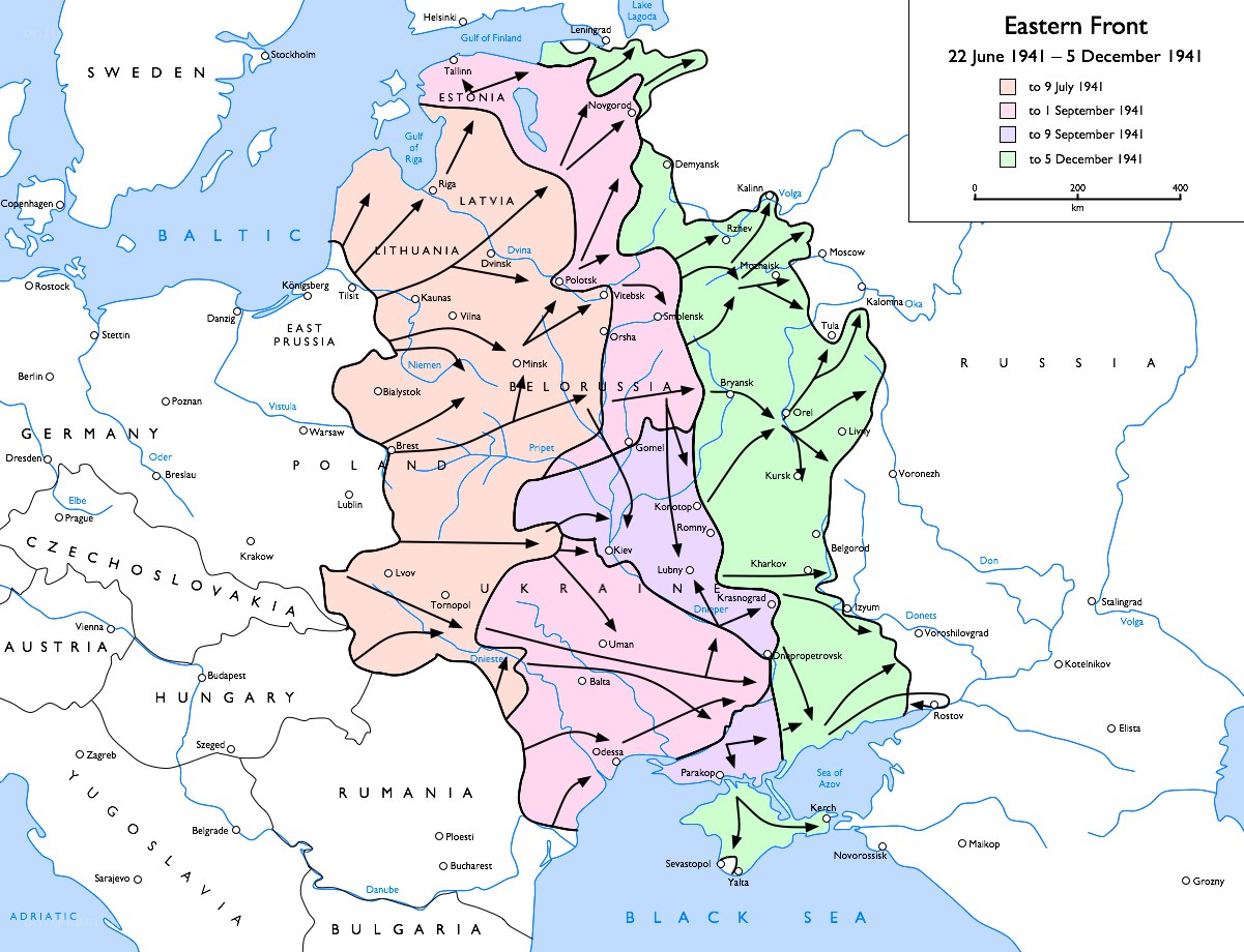 Eastern Front map 1941