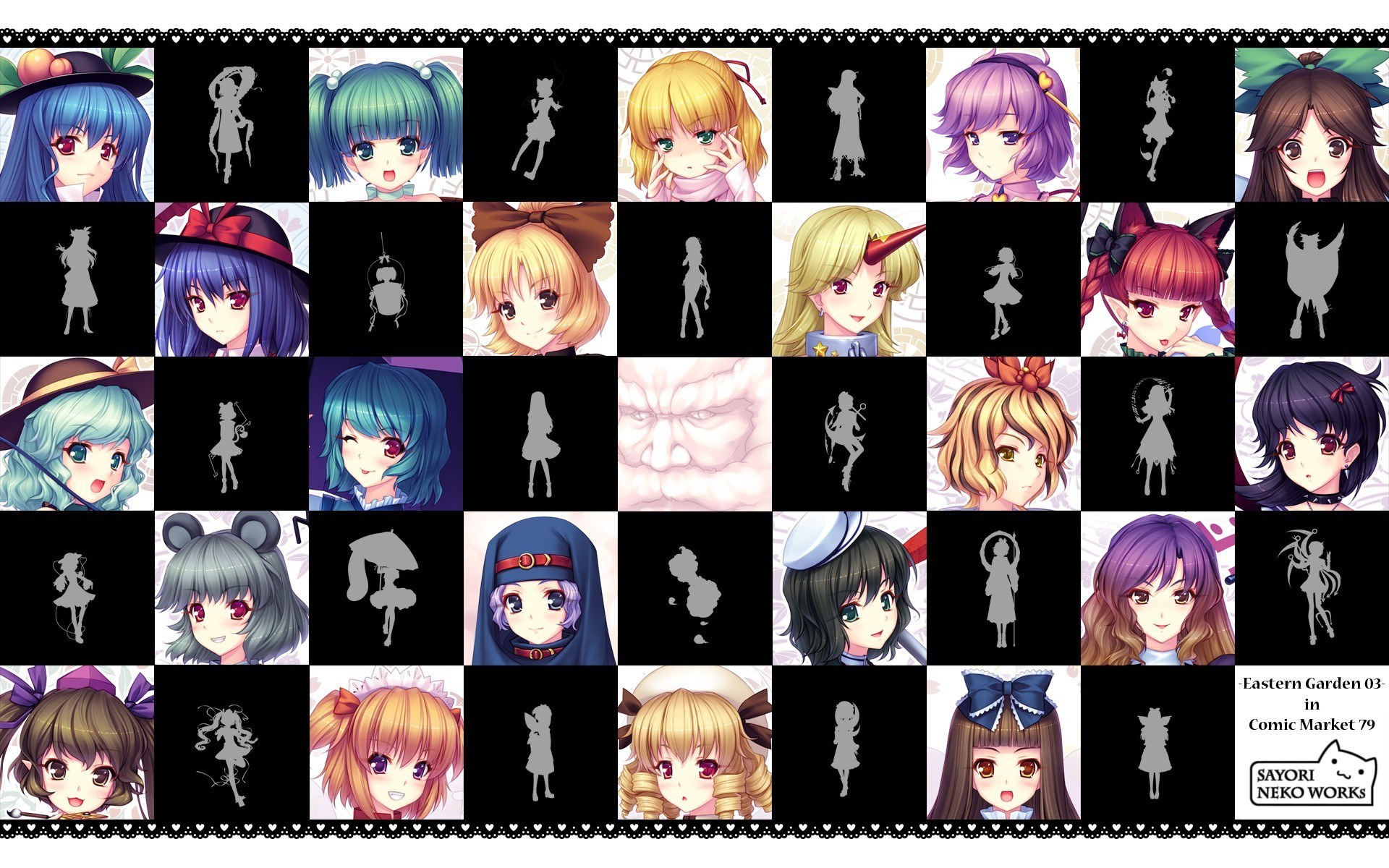 Eastern Garden 03 character grid