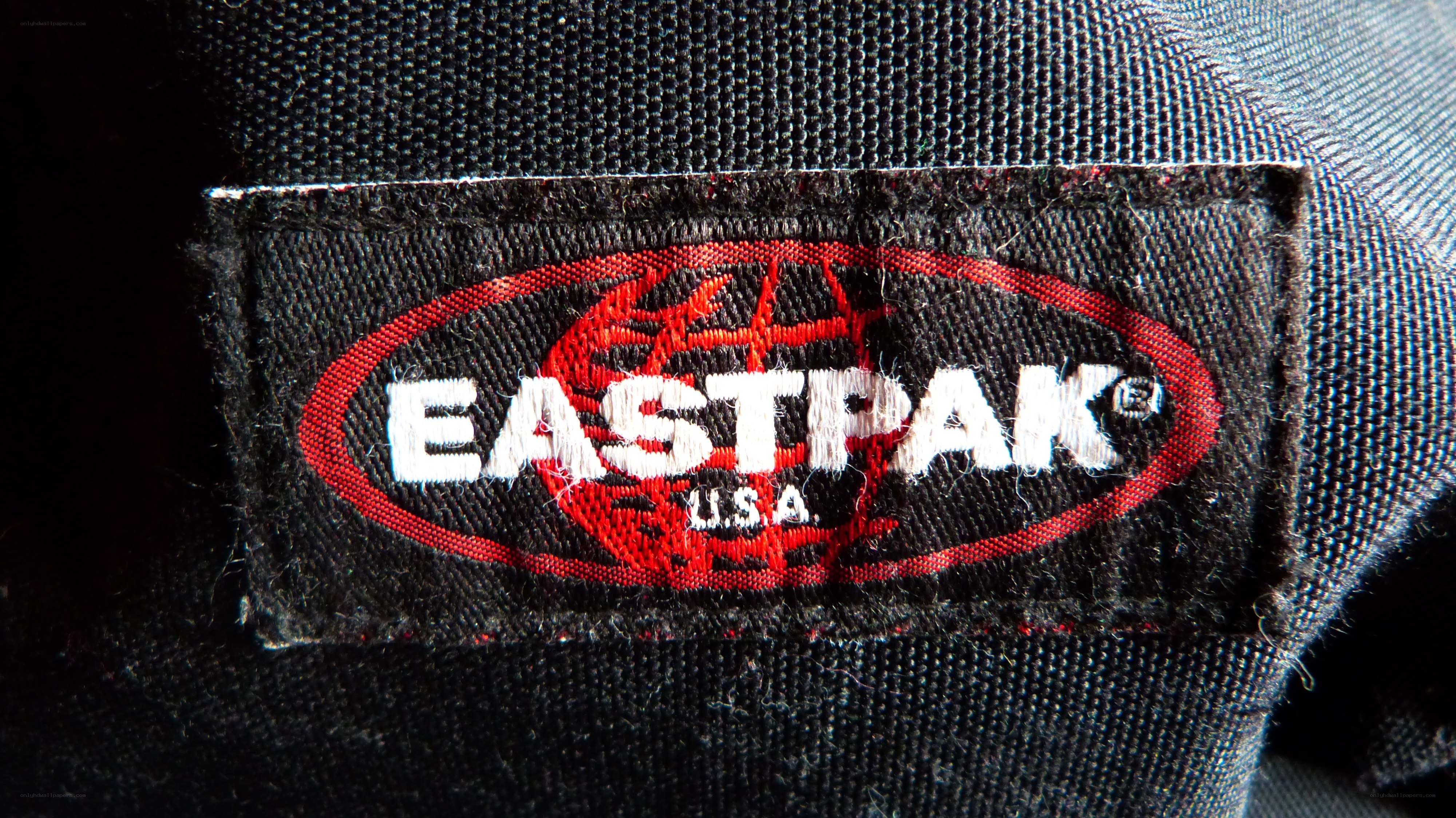 Eastpak brand label close-up