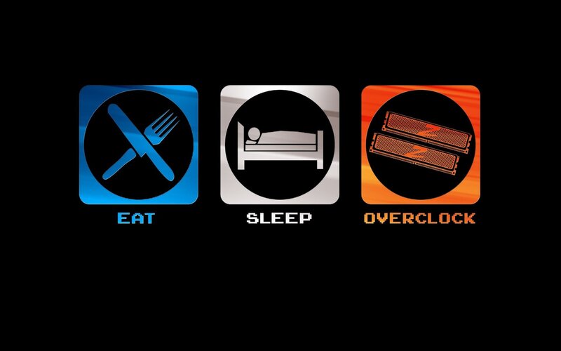 Eat Sleep Overclock — Black