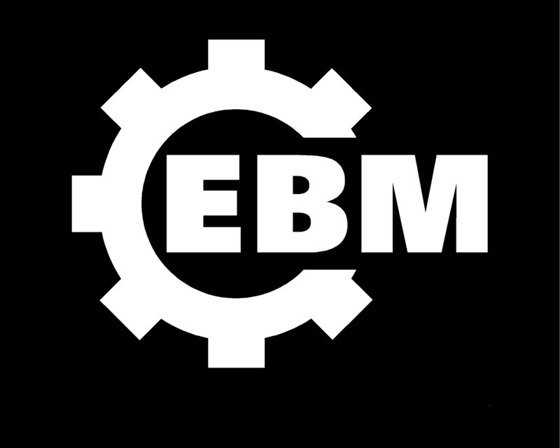 EBM logo with gear symbol