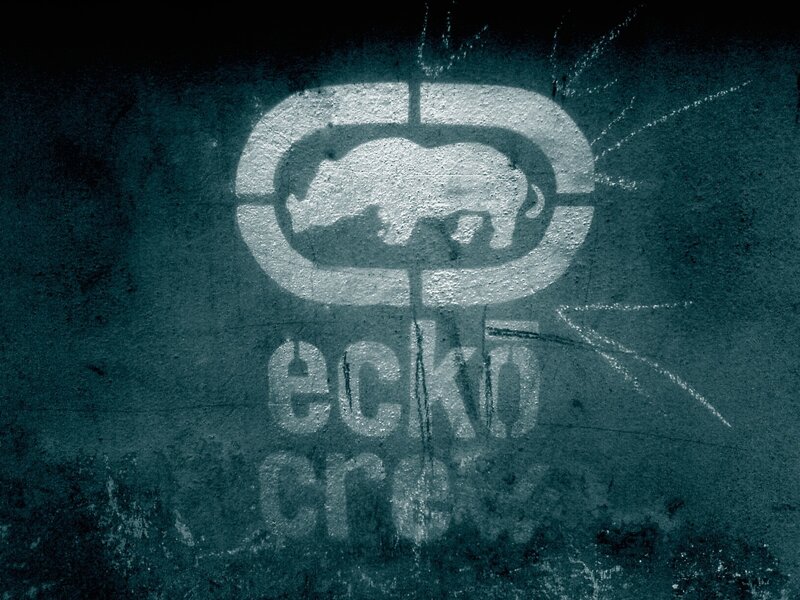 Ecko Crew logo on textured wall