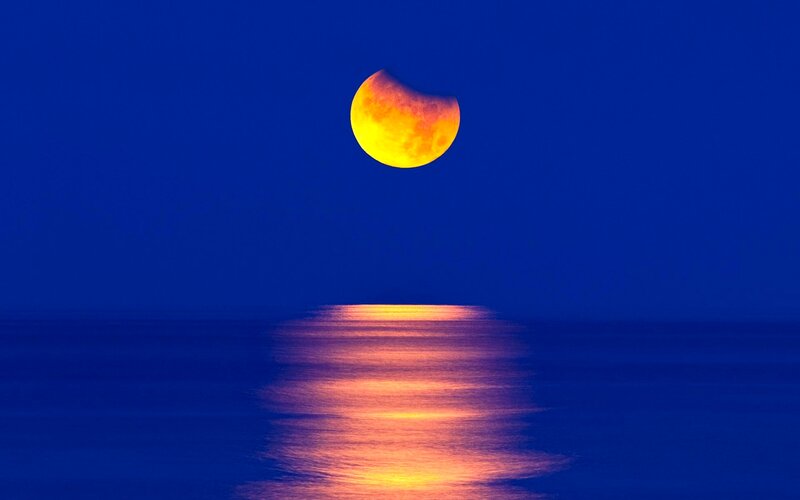Eclipse Moon over Water