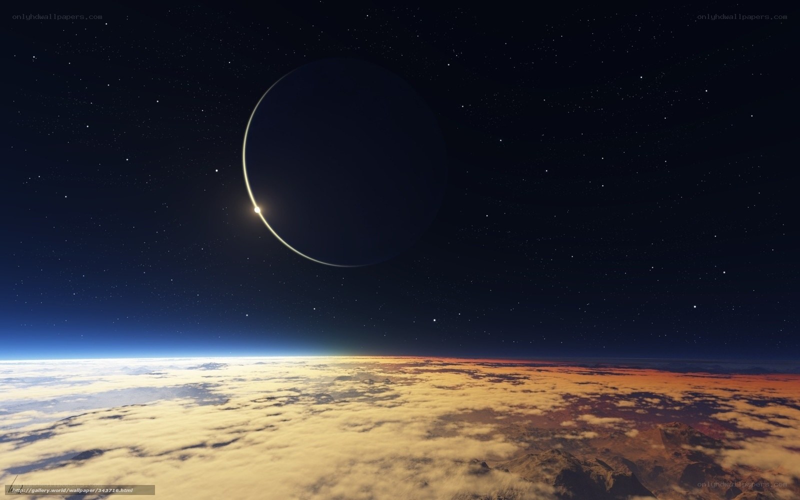 Eclipse over a planet