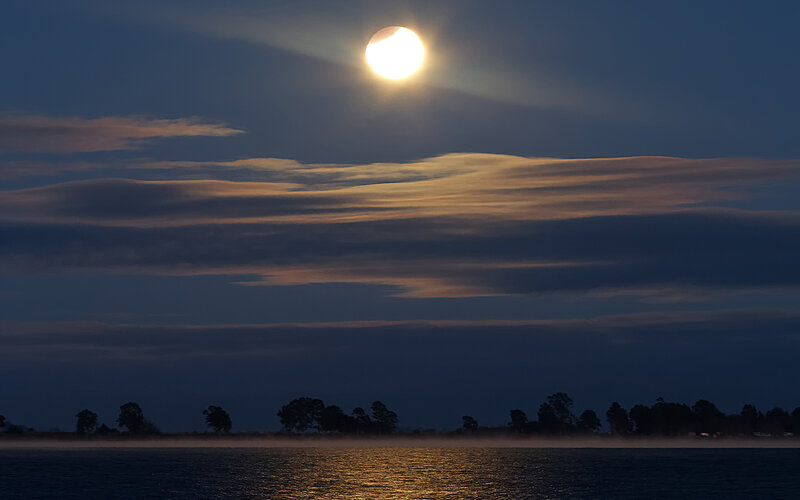 Eclipse over Lake