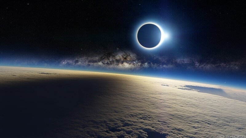 Eclipse over Planet — Black