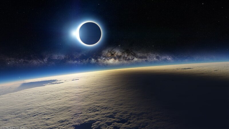 Eclipse over Planet Earth — Blue