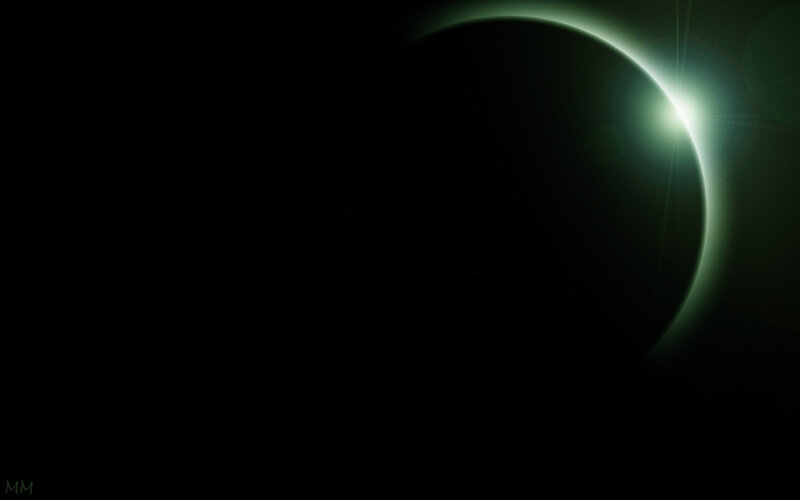 Eclipse with Green Corona